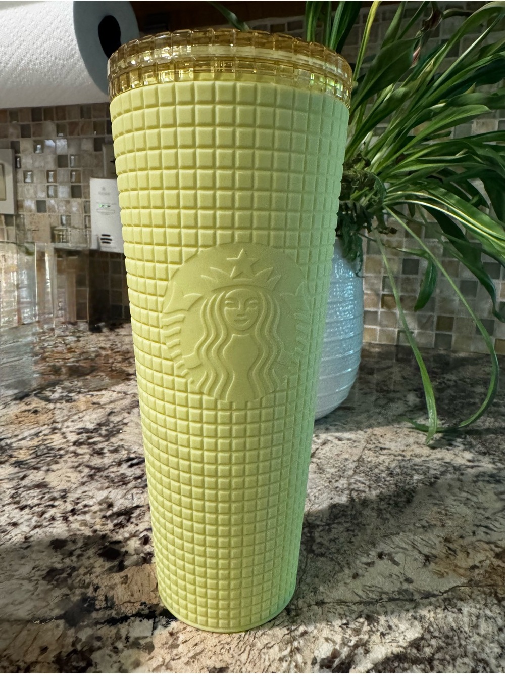 Starbucks Lemon Grid Tumbler with Amber Top